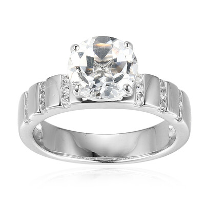 Anello in argento con Topazio Bianco
