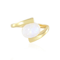 Anello in argento con Pietra di Luna Arcobaleno