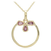 Collana in oro con Zaffiro Padparadscha (non riscaldato)