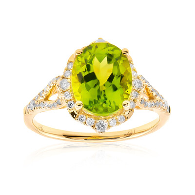 Anello in oro con Peridoto Dashihe  (CIRARI)