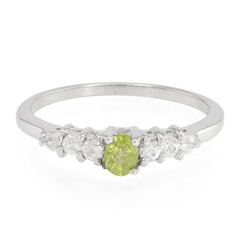 Anello in argento con Zaffiro Verde