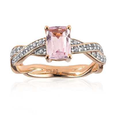 Anello in oro con Berillo Rosa non riscaldato