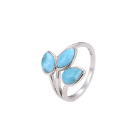 Anello in argento con Larimar
