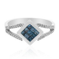 Anello in oro con Diamante Blu