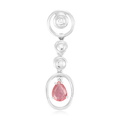 Ciondolo in argento con Zaffiro Padparadscha