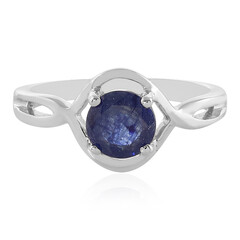 Anello in argento con Zaffiro Blu del Madagascar
