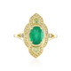 Anello in argento con Onice Verde