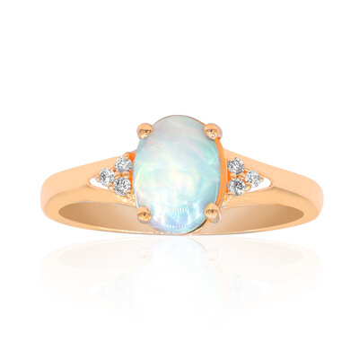 Anello in oro con Opale di Welo AAA