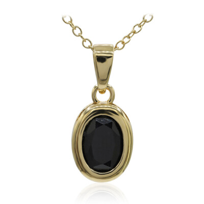 Collana in argento con Zaffiro Nero