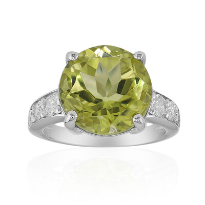 Anello in argento con Citrino Limone