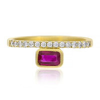 Anello in oro con Rubino Mozambico AAA (CIRARI)