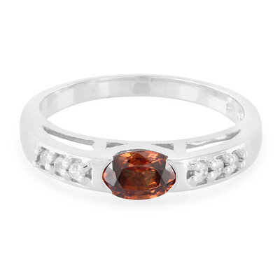 Anello in argento con Zircone Arancio Mashewa