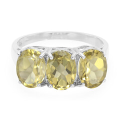 Anello in argento con Quarzo Oliva
