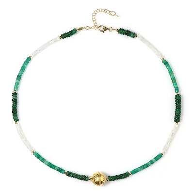 Collana in argento con Avventurina Verde (Riya)