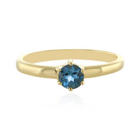 Anello in argento con Topazio Blu Londra