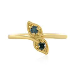 Anello in argento con Diamante Blu I3