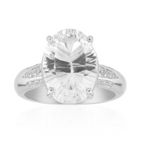 Anello in argento con Topazio Bianco