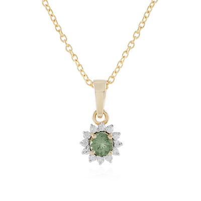 Collana in argento con Apatite Cromo