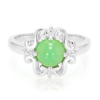 Anello in argento con Crisoprasio Imperiale