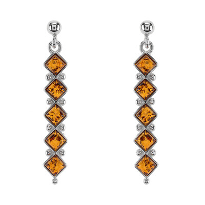 Orecchini in argento con Ambra Baltica (dagen)