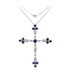 Collana in oro con Zaffiro Ceylon Blu (CIRARI)