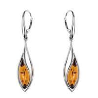 Orecchini in argento con Ambra Baltica