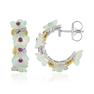 Orecchini in argento con Rodolite (Gems en Vogue)