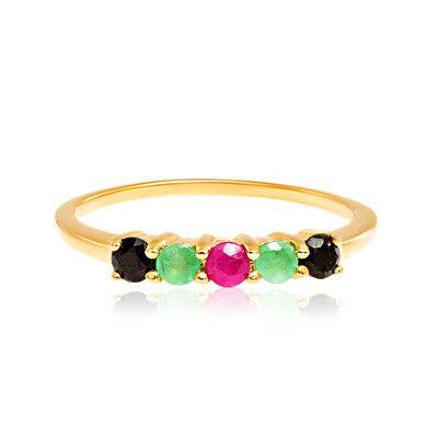 Anello in argento con Zaffiro  Nero