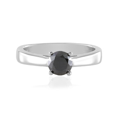 Anello in argento con Diamante Nero