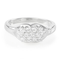 Anello in argento con Topazio Bianco