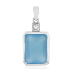 Ciondolo in argento con Onice Blu