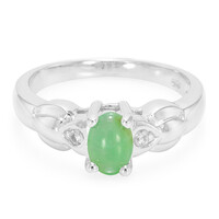 Anello in argento con Crisoprasio Imperiale