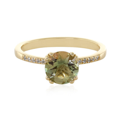 Anello in oro con Pietra del Sole dell'Oregon