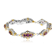 Bracciale in argento con Granato viola a viraggio di colore (Gems en Vogue)