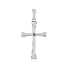 Ciondolo in argento con Diamante Giallo I3