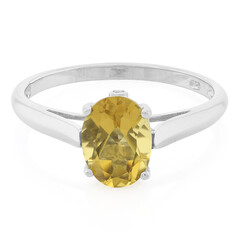 Anello in argento con Quarzo Champagne