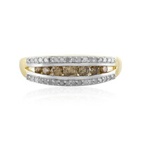 Anello in oro con Diamante Champagne I4