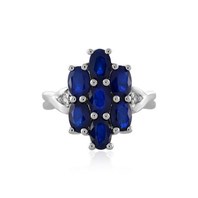 Anello in argento con Spinello Blu Royal
