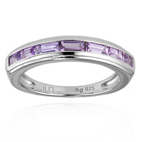 Anello in argento con Zaffiro Ceylon Porpora (non riscaldato)