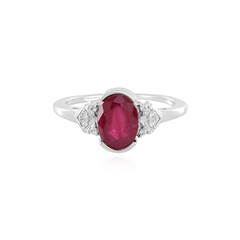 Anello in argento con Rubino del Madagascar