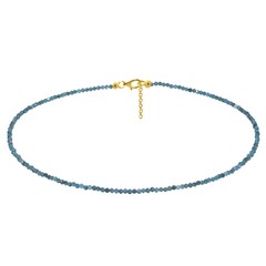 Collana in argento con Apatite Blu Neon