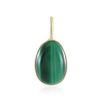 Ciondolo in oro con Malachite