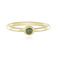 Anello in argento con Diamante Verde I3