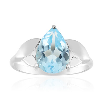 Anello in argento con Topazio Blu Cielo