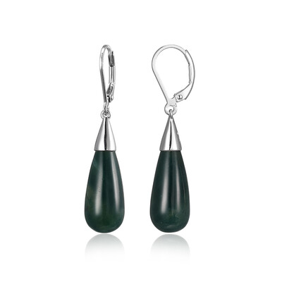Orecchini in argento con Agata Muschiata