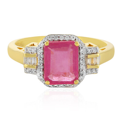 Anello in argento con Zaffiro Rosa del Madagascar