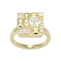 Anello in argento con Topazio Bianco (Adela Silber)