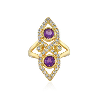 Anello in argento con Ametista Uruguay