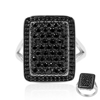 Anello in argento con Spinello Nero