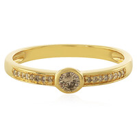 Anello in argento con Diamante Cioccolato I1